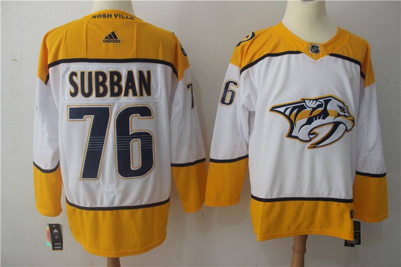 Men 2017 NHL Nashville Predators #76 Subban white Adidas Jerseys
